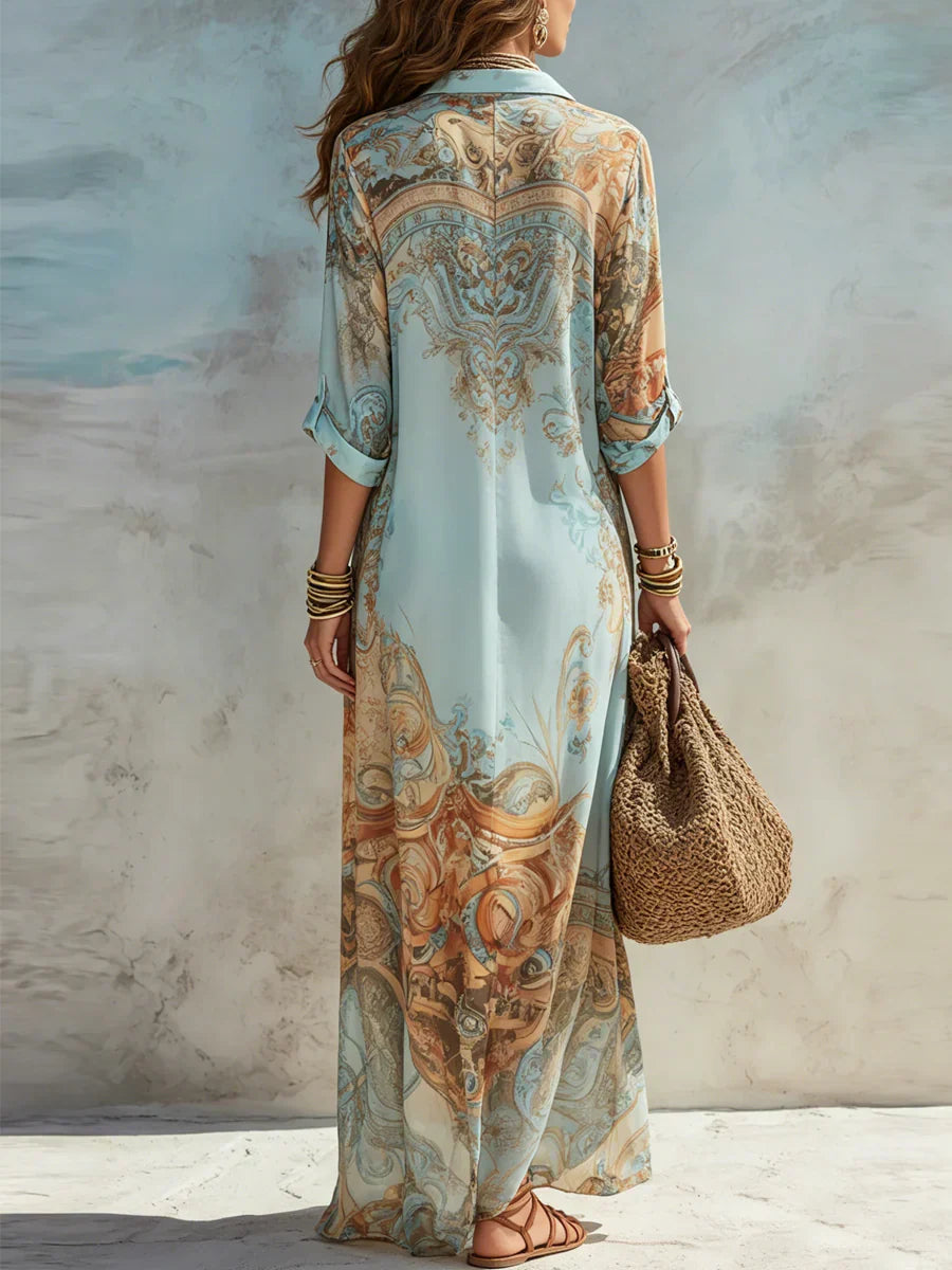 Light Blue Flare Summer Dress