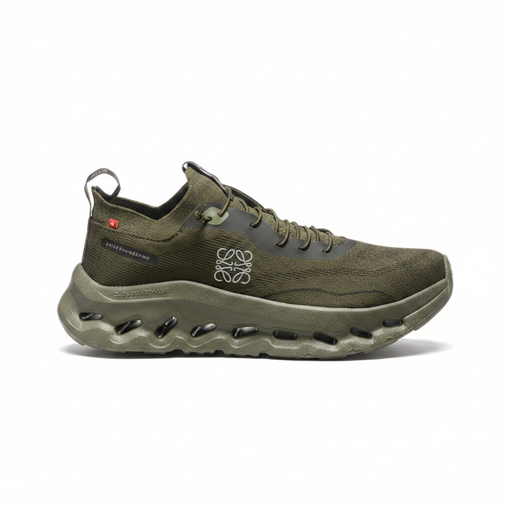 Olive Green Summit Flow Trainers