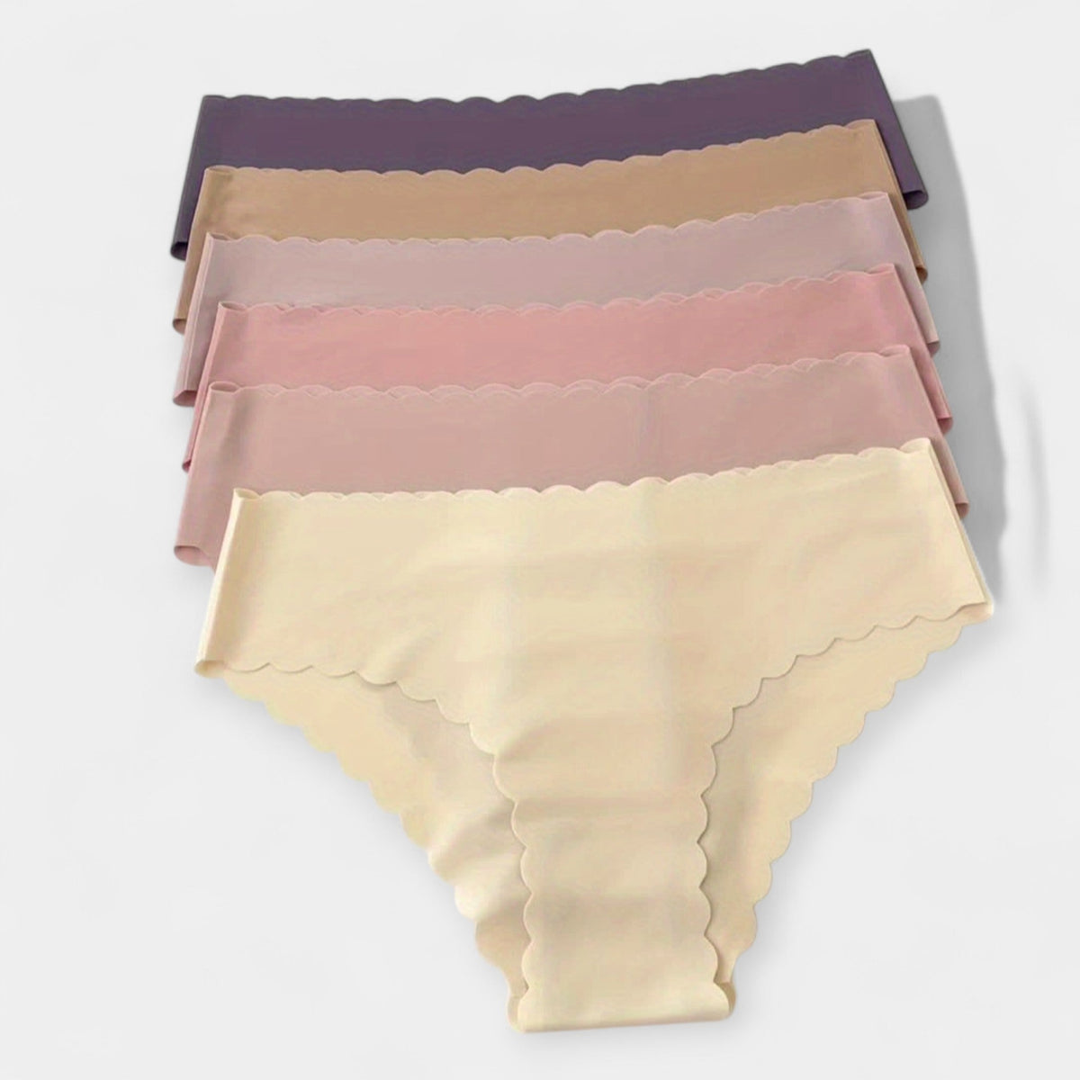 #Color_Set de 6 panties sin costuras en tonos pastel y tierra