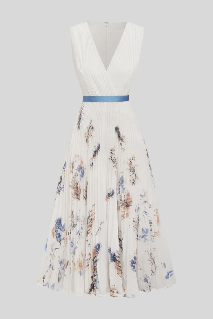 Floral Chiffon Maxi Dress