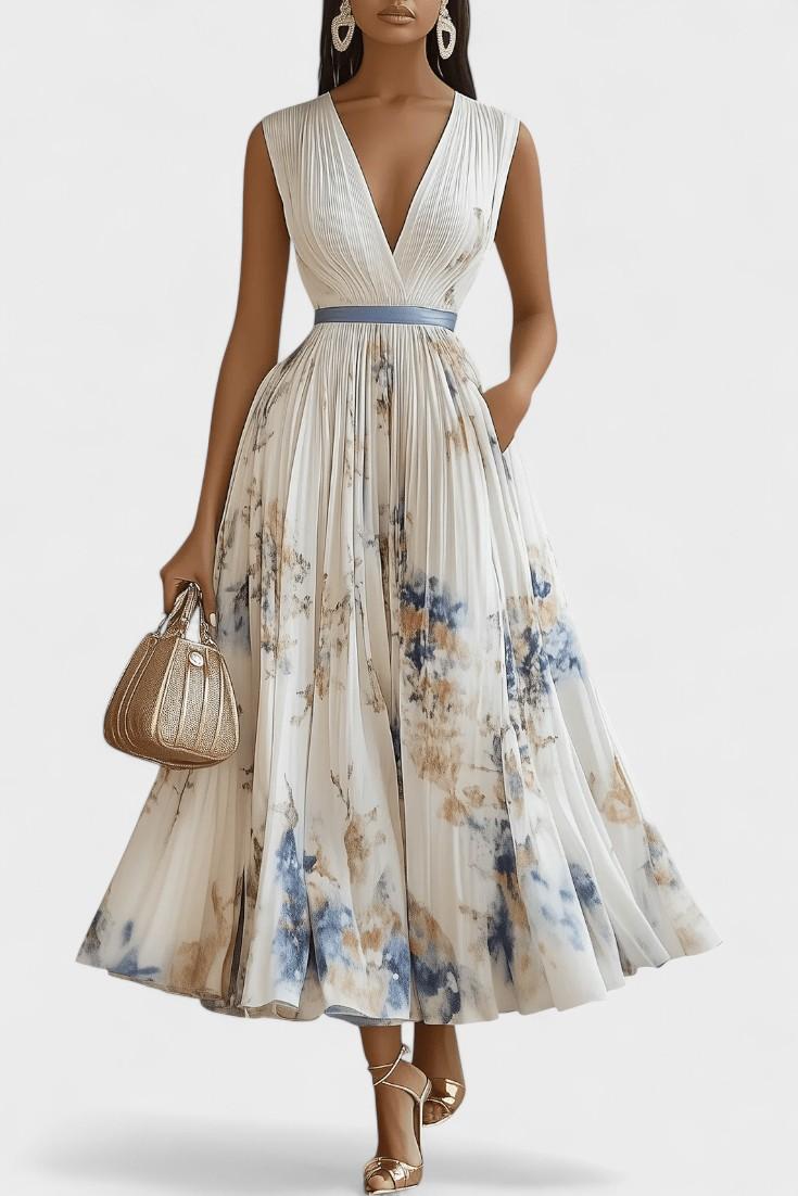 Floral Chiffon Maxi Dress
