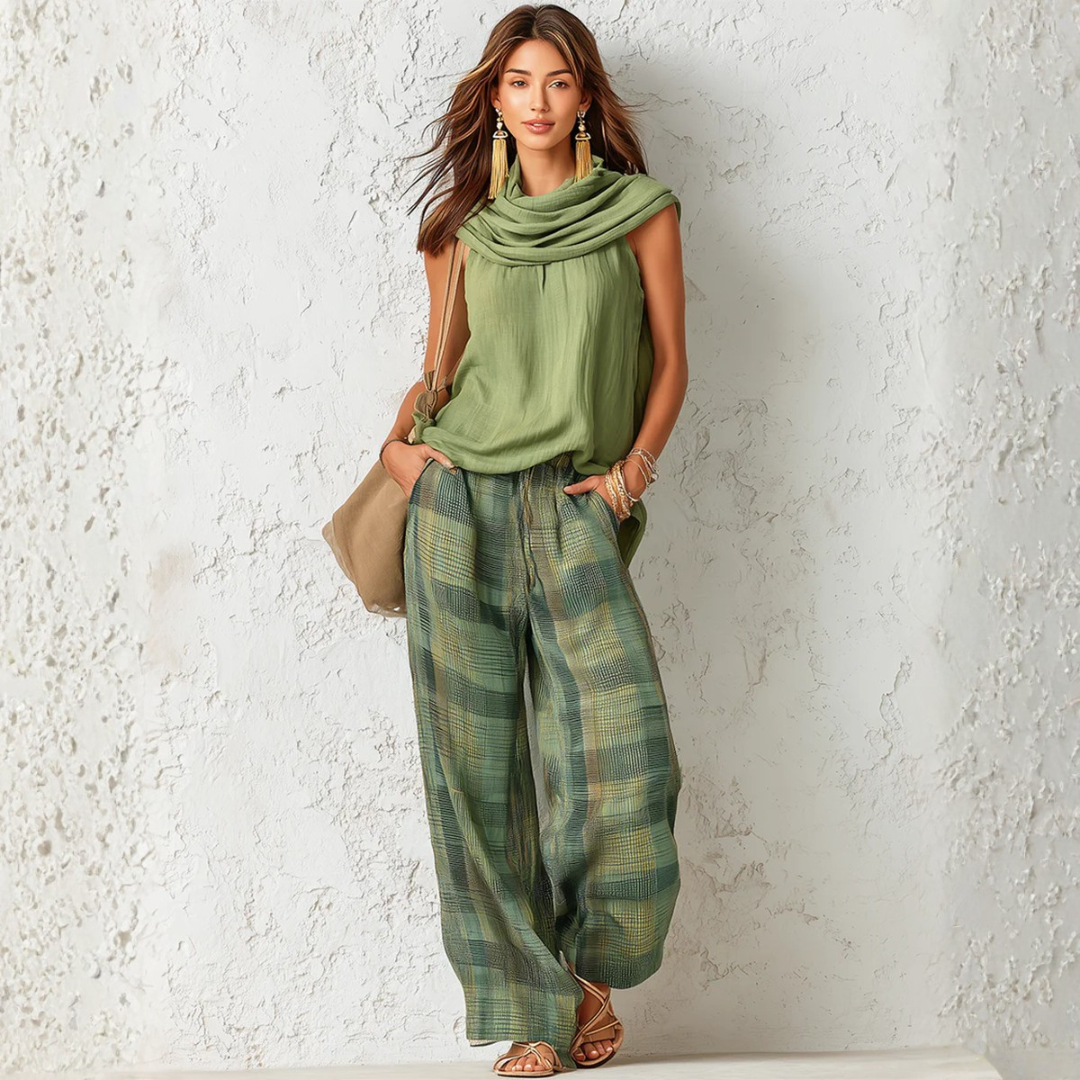 Sleeveless Top & Pants Set