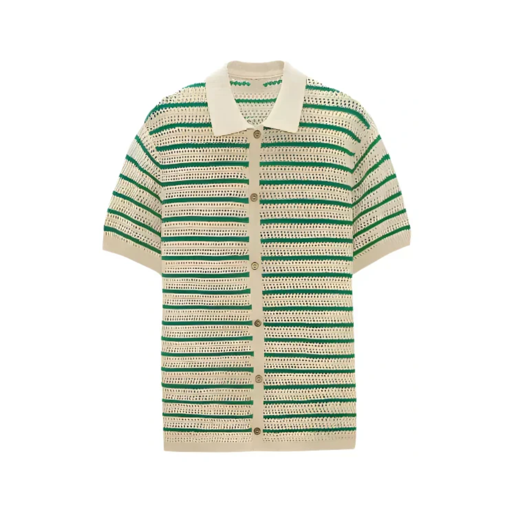Button-Front Knit Shirt