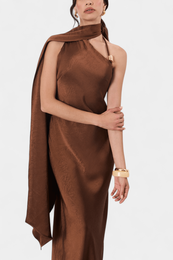 Asymmetrical Bronze Dress