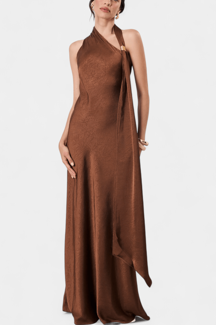 Asymmetrical Bronze Dress