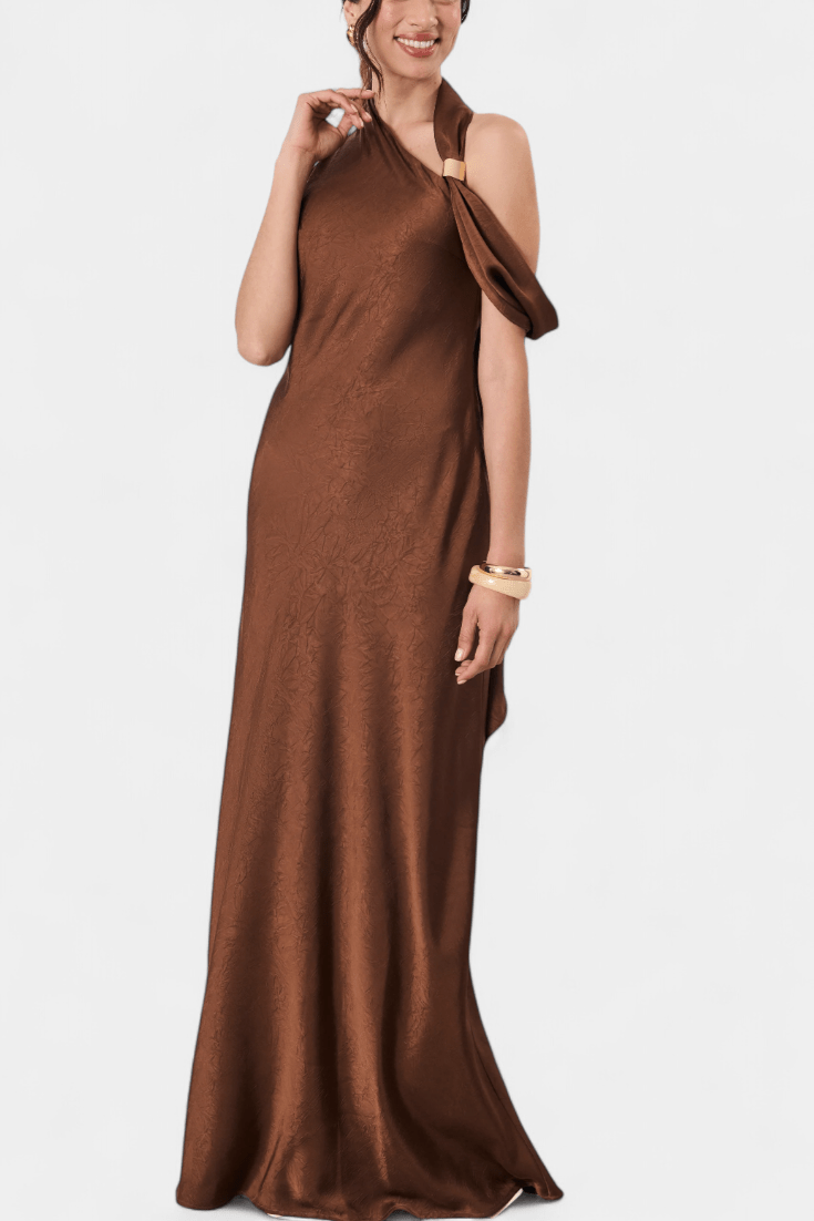 Asymmetrical Bronze Dress