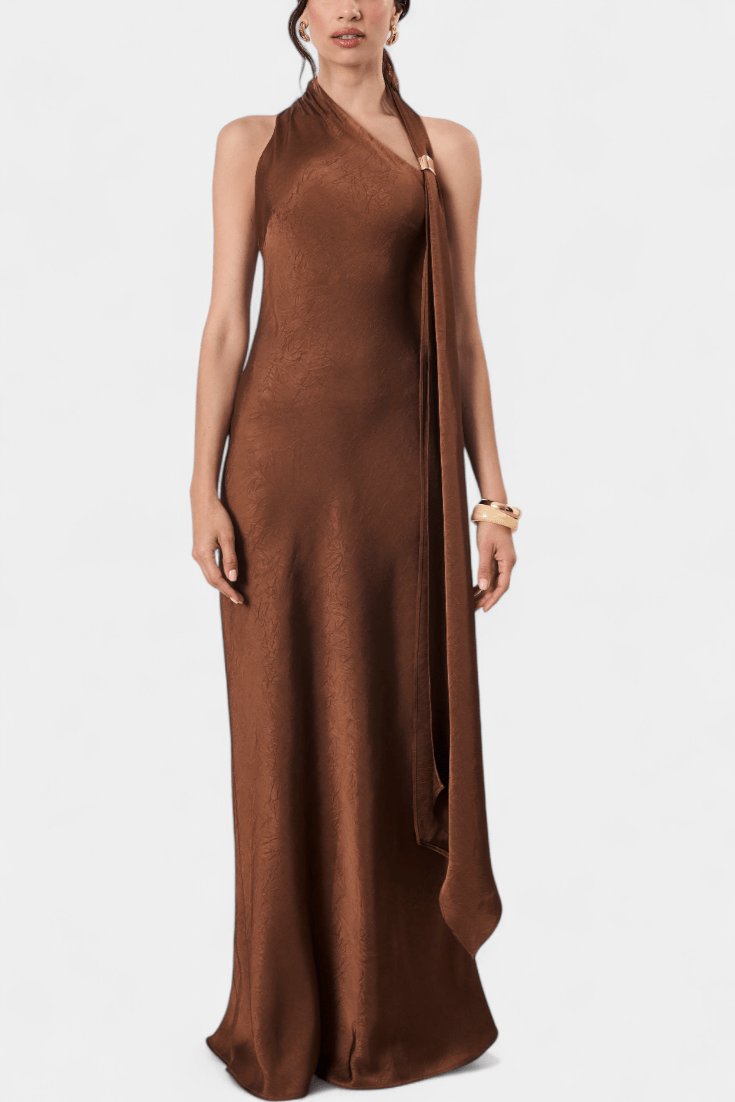 Asymmetrical Bronze Dress