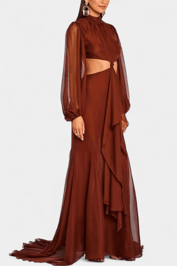 High-Neck Maxi Dress