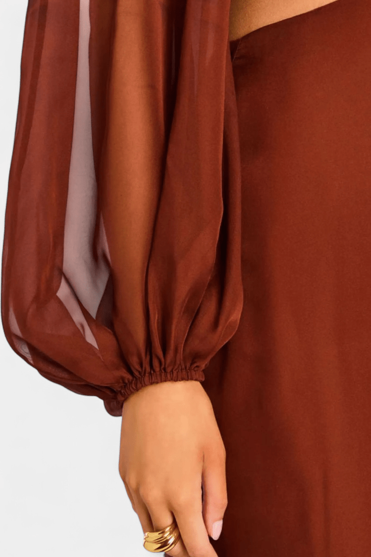 High-Neck Maxi Dress