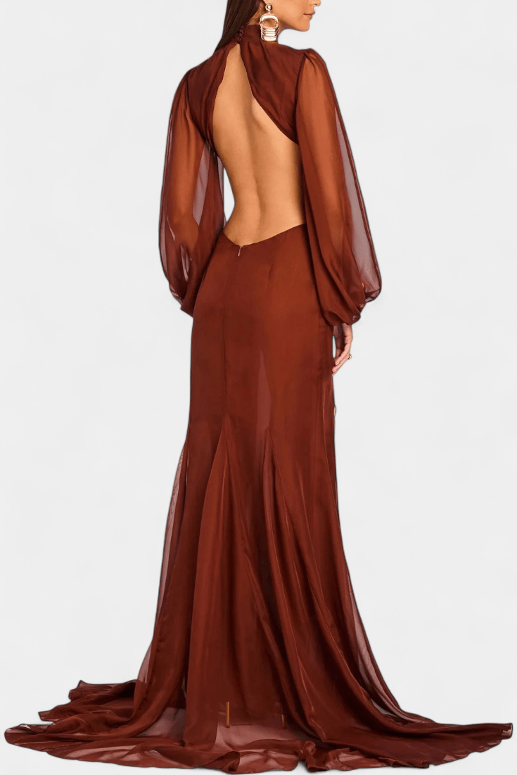 High-Neck Maxi Dress