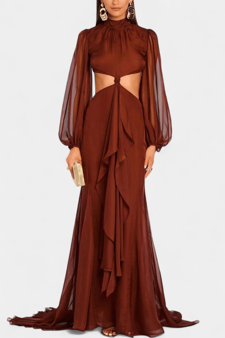 High-Neck Maxi Dress