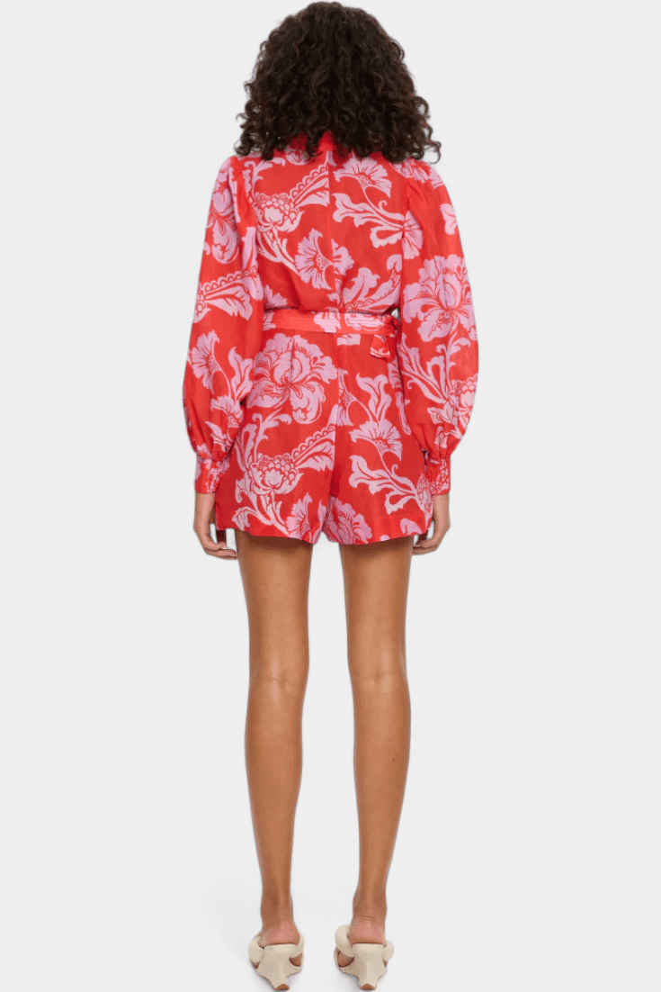Floral Belted Wide Jumpsuit