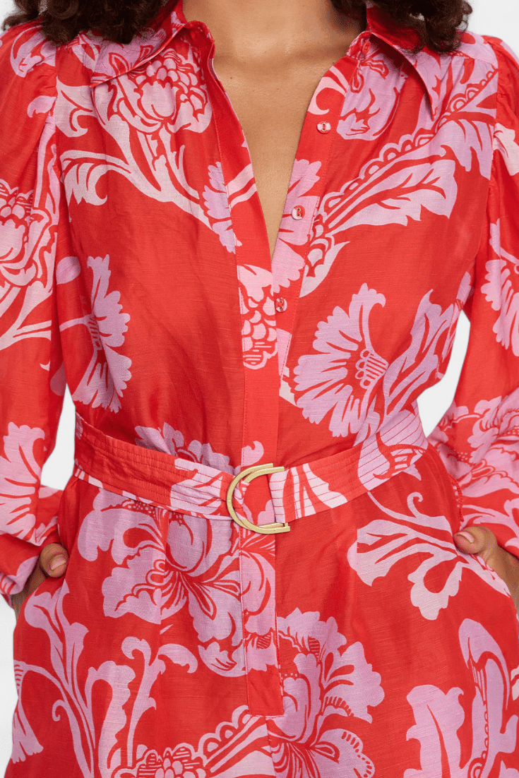 Floral Belted Wide Jumpsuit