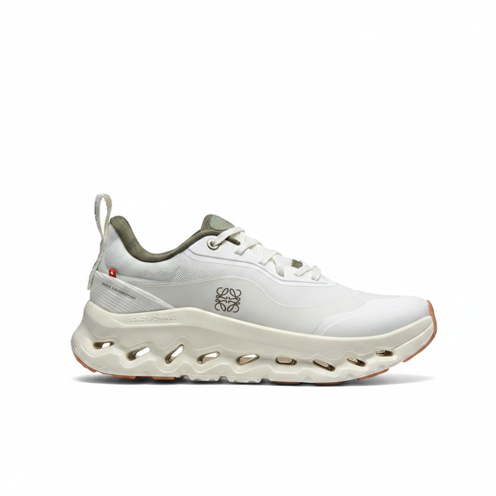 White-Khaki Summit Flow Trainers