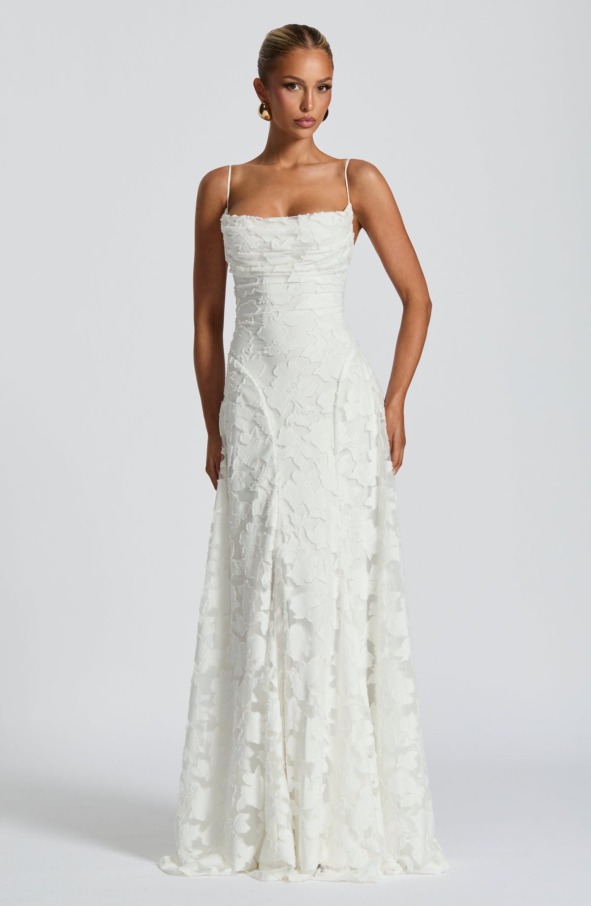 3D Flower Maxi Dress