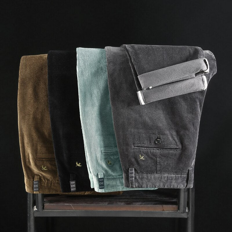 Mid-Rise Corduroy Pants