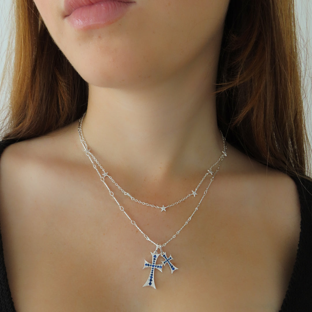 #Color_Plata con Piedras Azules