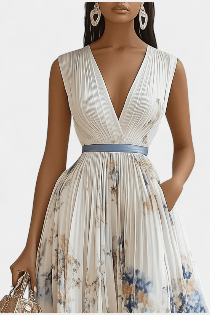 Floral Chiffon Maxi Dress