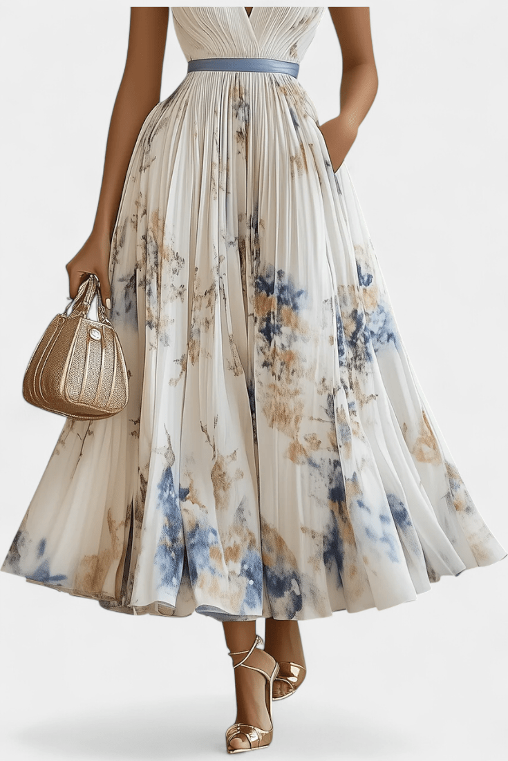 Floral Chiffon Maxi Dress