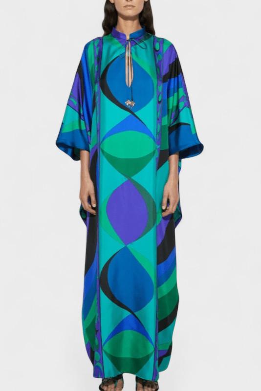 Art Print Kaftan Dress