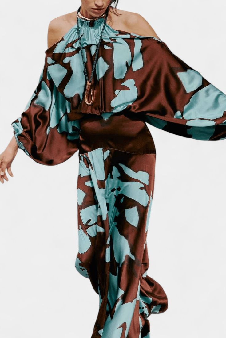 Bicolor Maxi Dress