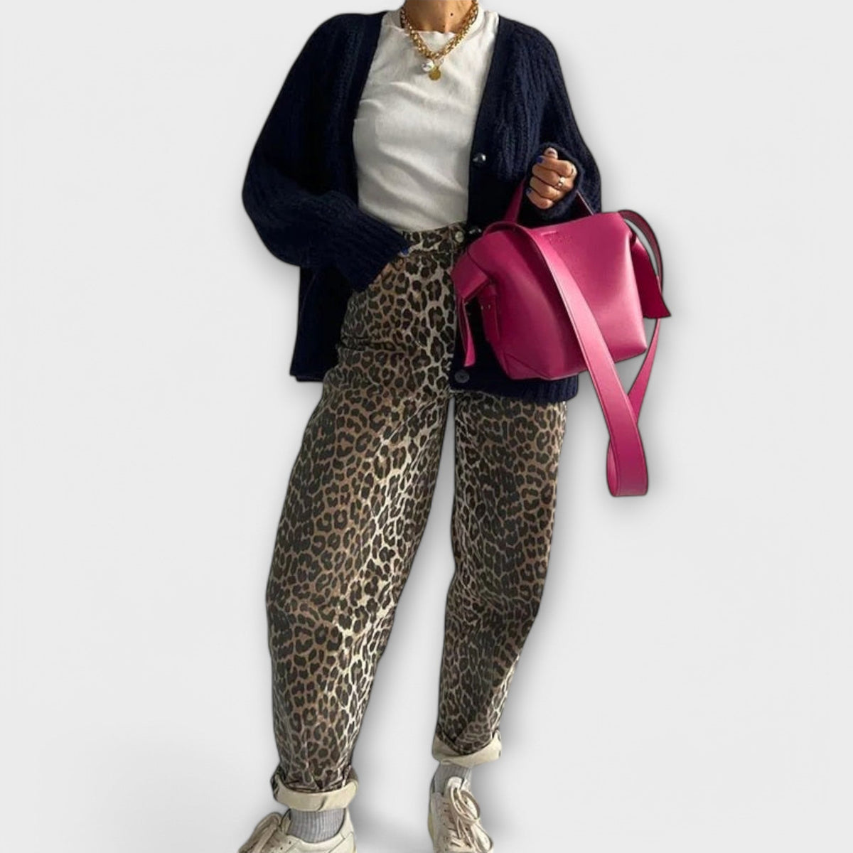 Leopard Print Vintage Denim