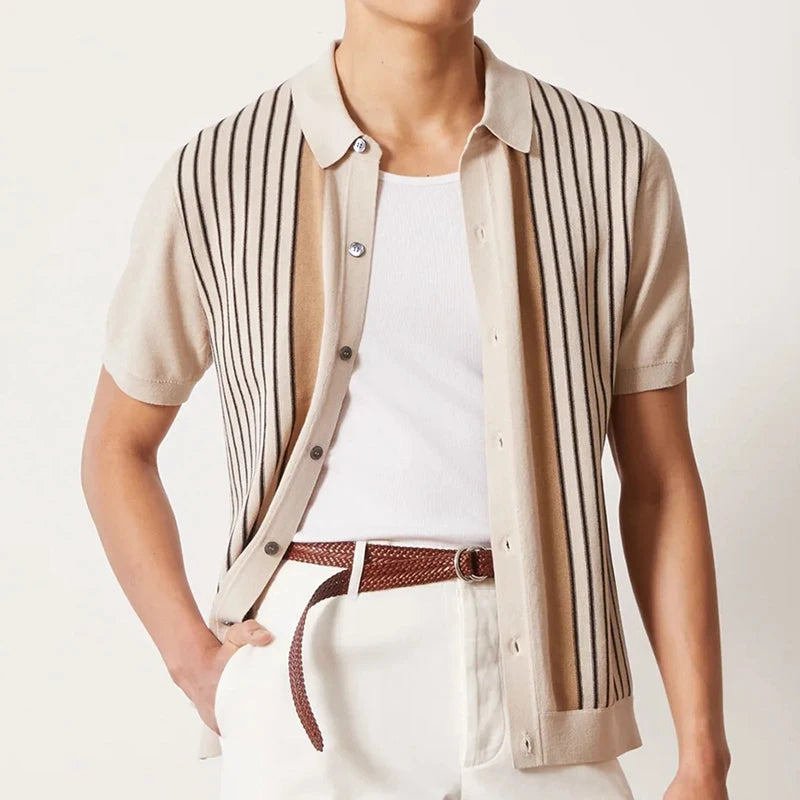 Button-Fastening Polo Shirt