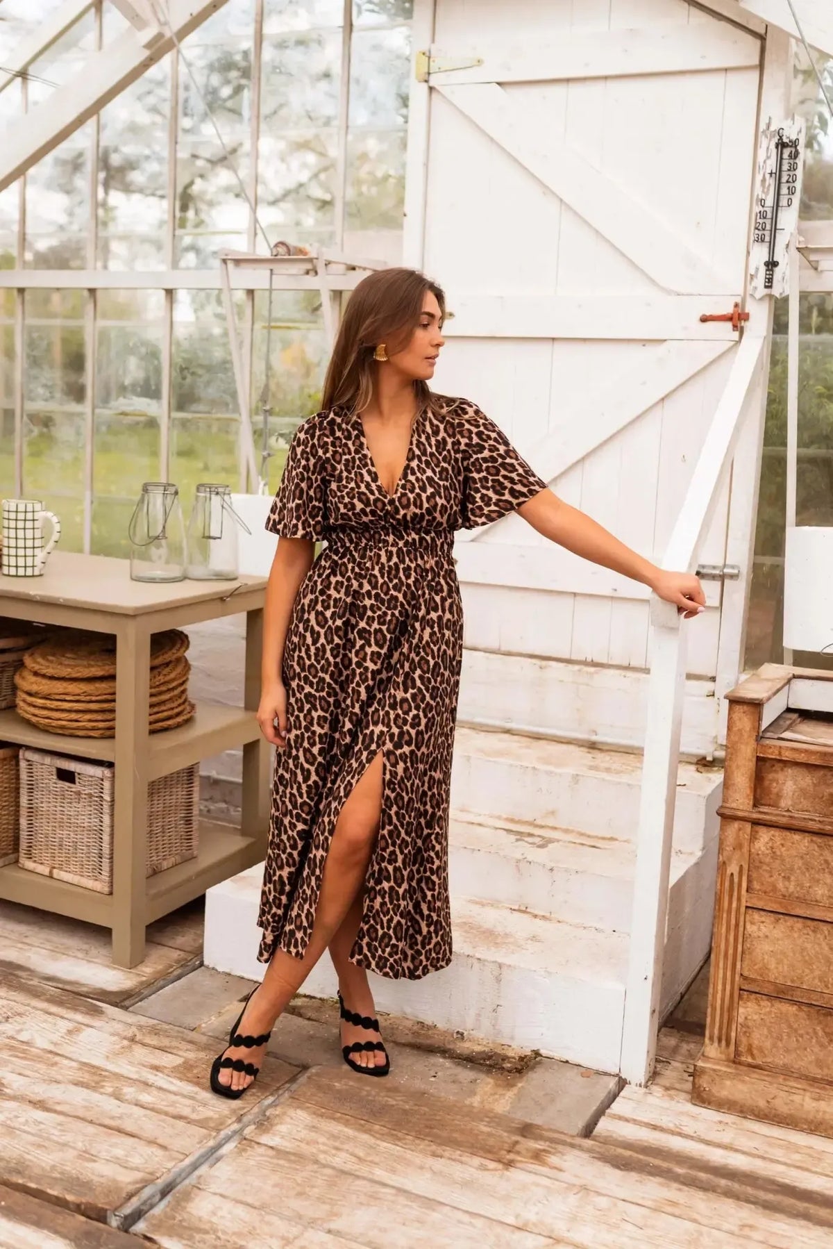 Butterfly Sleeve Maxi Dress
