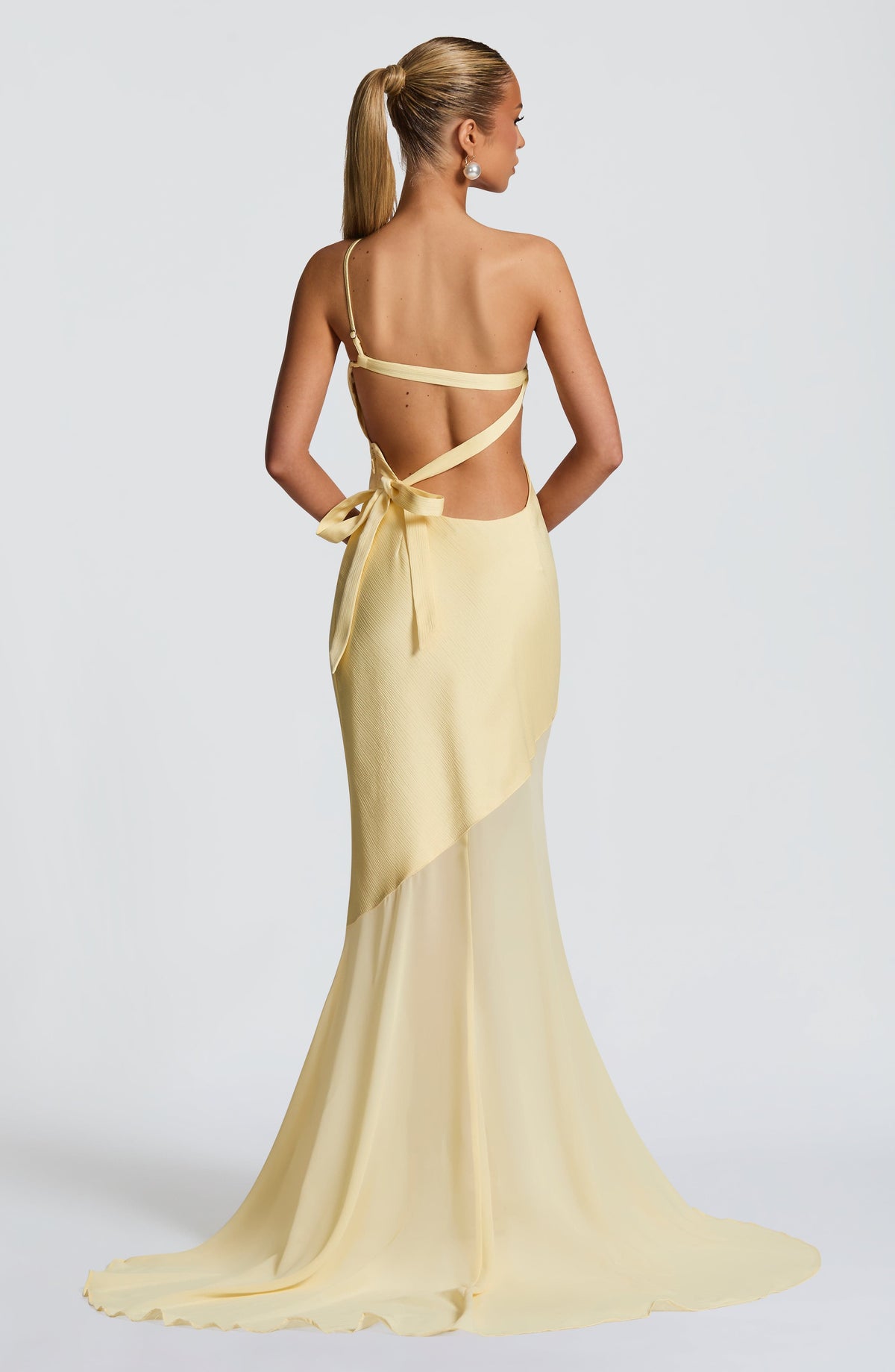 Pleated V-Neck Dress