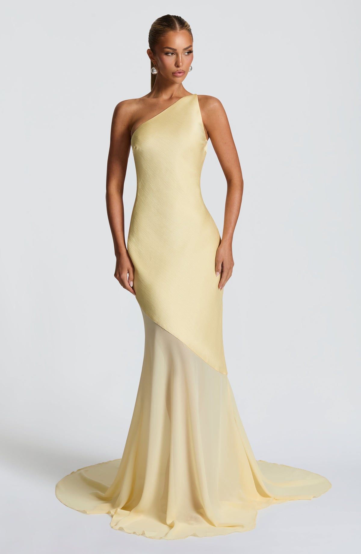 Pleated V-Neck Dress