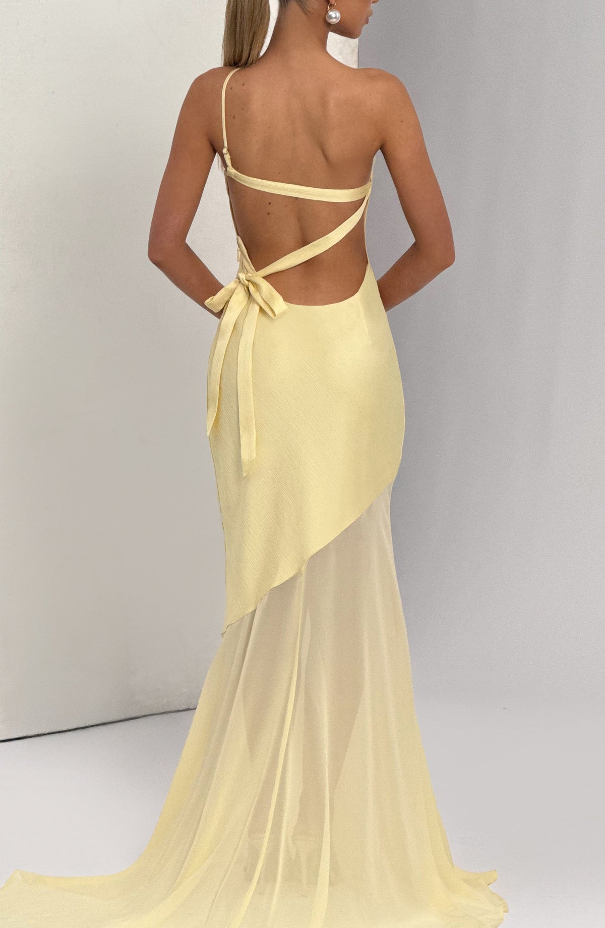 Pleated V-Neck Dress